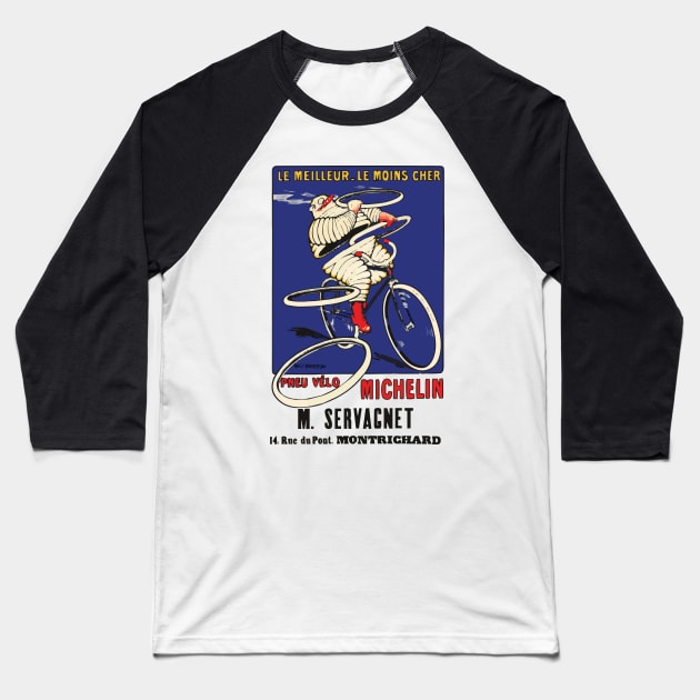 Vintage Cycle Ad 3 Baseball T-Shirt by blurryfromspace